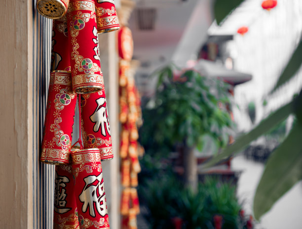 春节鞭炮素材图片