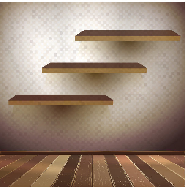 旧的木质内室，有一个架子。每股收益10图片下载