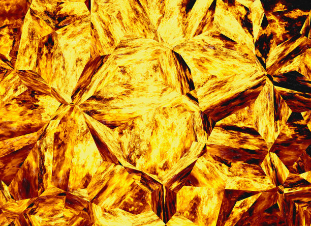 金色浮雕水晶火背景图片下载