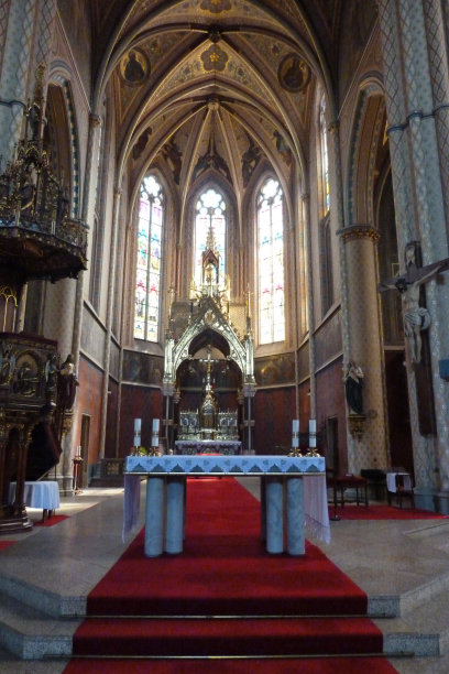 布拉格圣路德米拉教堂内饰图片下载