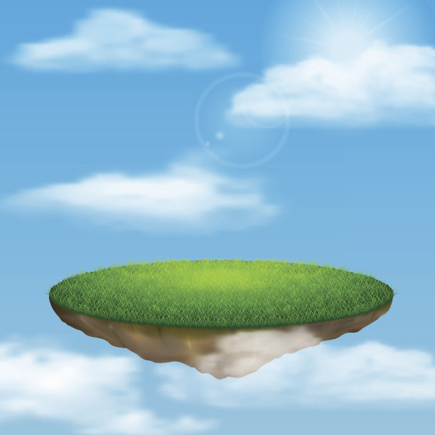 漂浮在天空中的岛屿图片下载