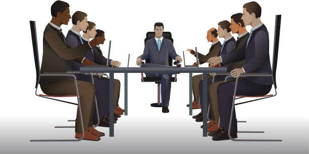 与老板进行商务会议图片下载