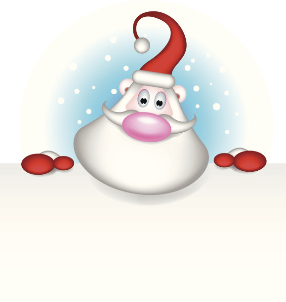 有空白标志的圣诞老人图片下载