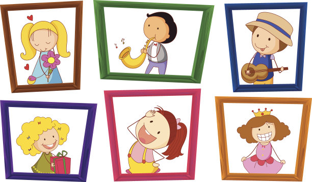 儿童和相框图片下载