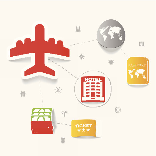 一套夏季旅游图标图片下载