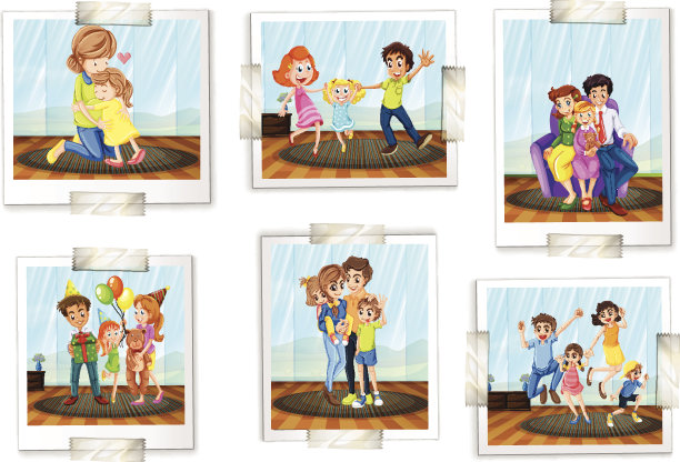 一套家庭照片图片下载