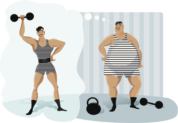 复古的举重运动员图片下载