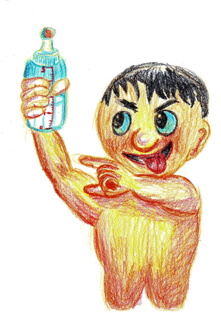 婴儿和奶瓶图片下载