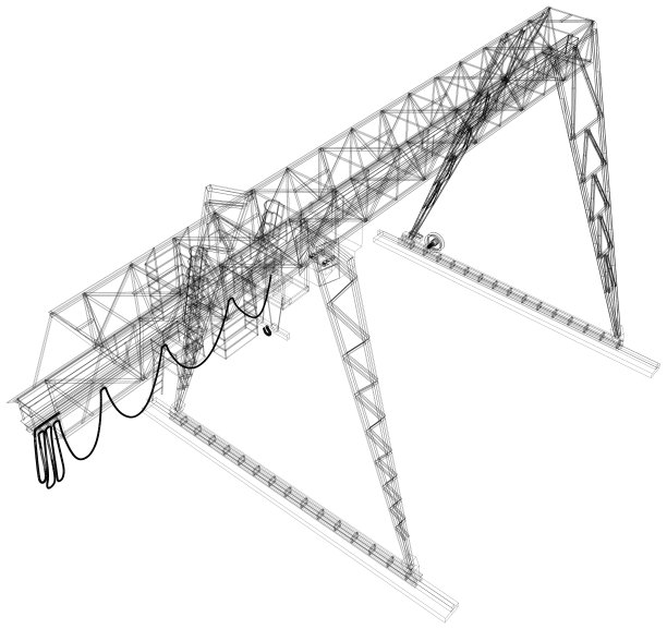 龙门起重机。戴着一副金属框图片下载