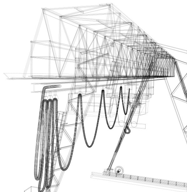 龙门起重机。戴着一副金属框图片下载