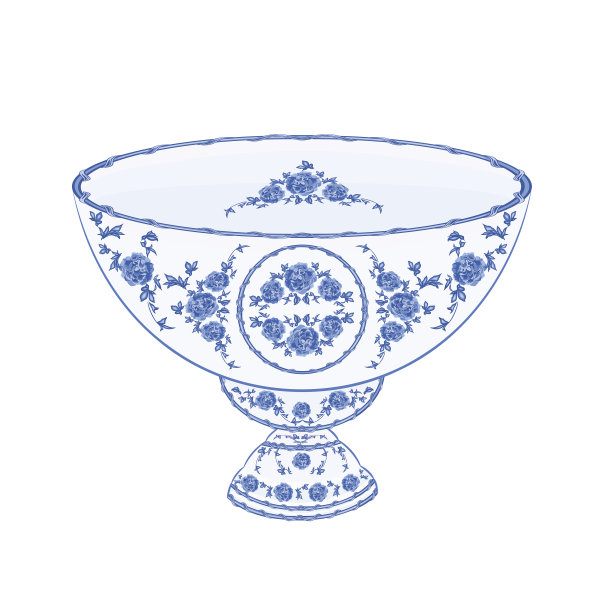 一碗水果彩陶图片下载