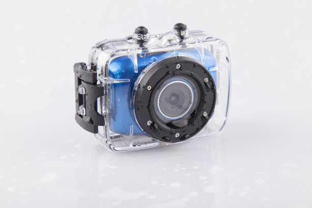 水下塑料防水壳的行动相机图片下载