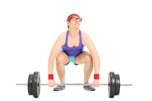 一个想举起杠铃的书呆子图片下载