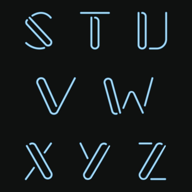 霓虹灯的信件图片下载