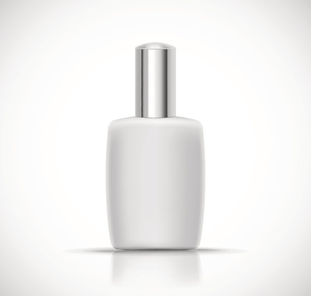 豪华化妆品包装银盖和空白图片下载