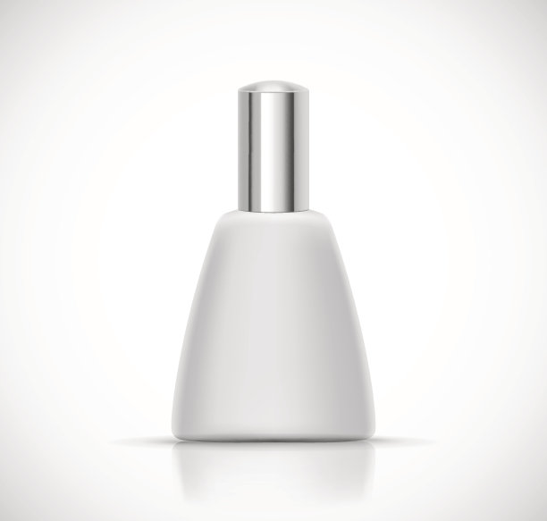 豪华化妆品包装银盖和空白图片下载