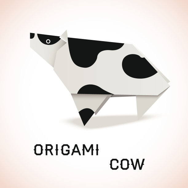 牛折纸图片下载