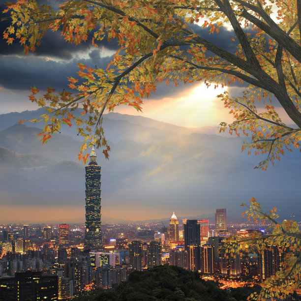 台北城市夜景图片下载