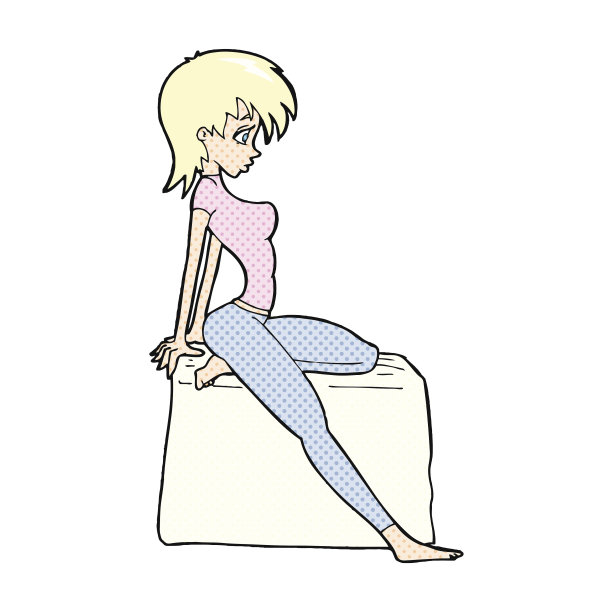 漫画卡通钉起来摆姿势的女孩图片下载