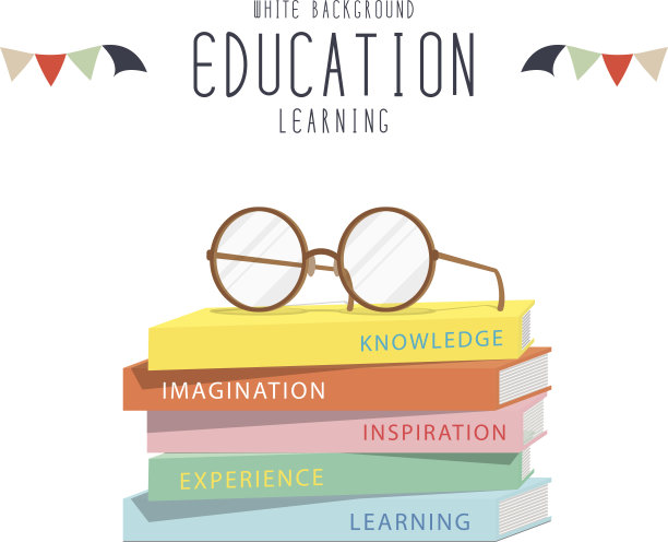 眼镜放在书的最上面。图片下载