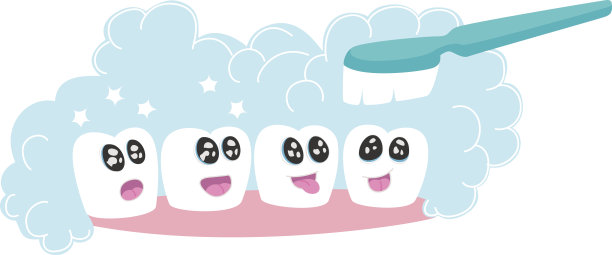 牙齿清洁。牙齿和牙刷。图片下载