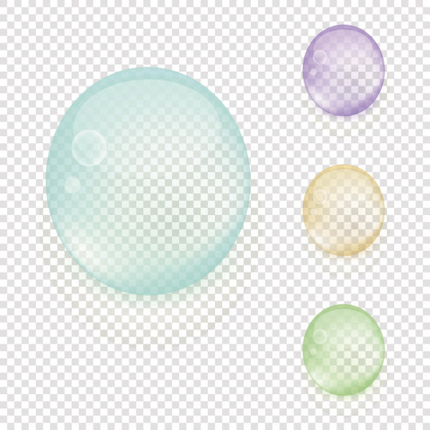 彩色的透明滴图片下载