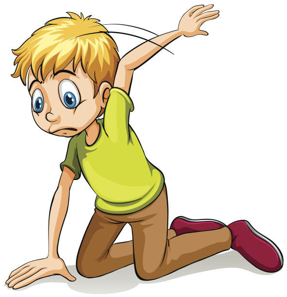 穿绿色衬衫的男孩图片下载