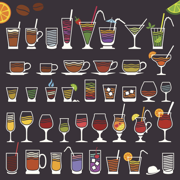 复古饮品图标图片下载