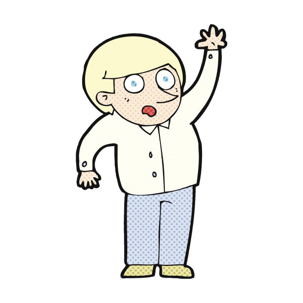 卡通漫画男人提问图片下载