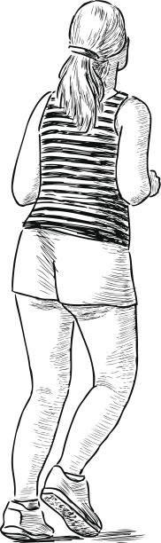 女孩慢跑图片下载
