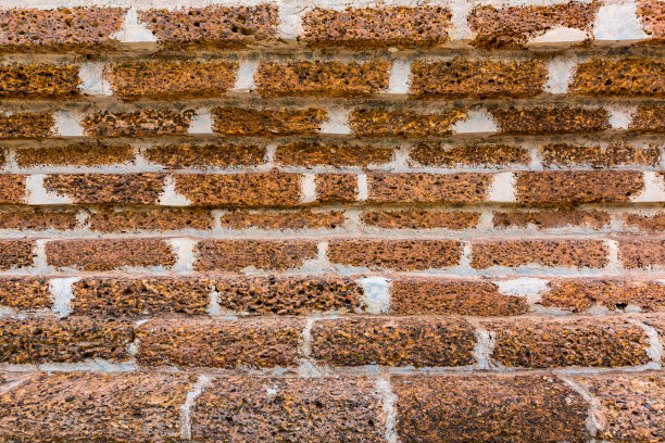 以寺庙的旧砖墙为背景图片下载