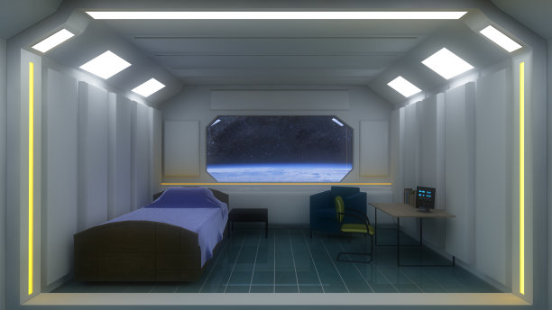 未来的房间和地球图片下载