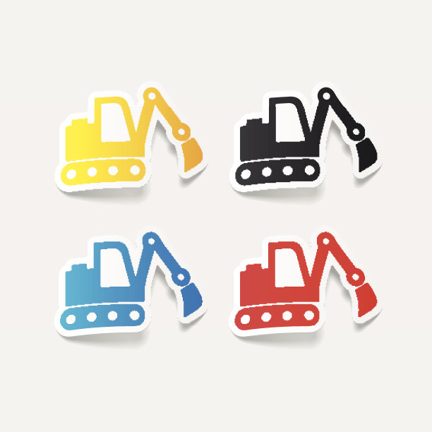 写实设计元素:挖掘机图片下载