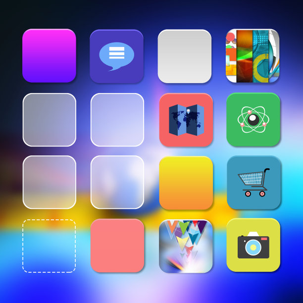 抽象背景上的方块图片下载