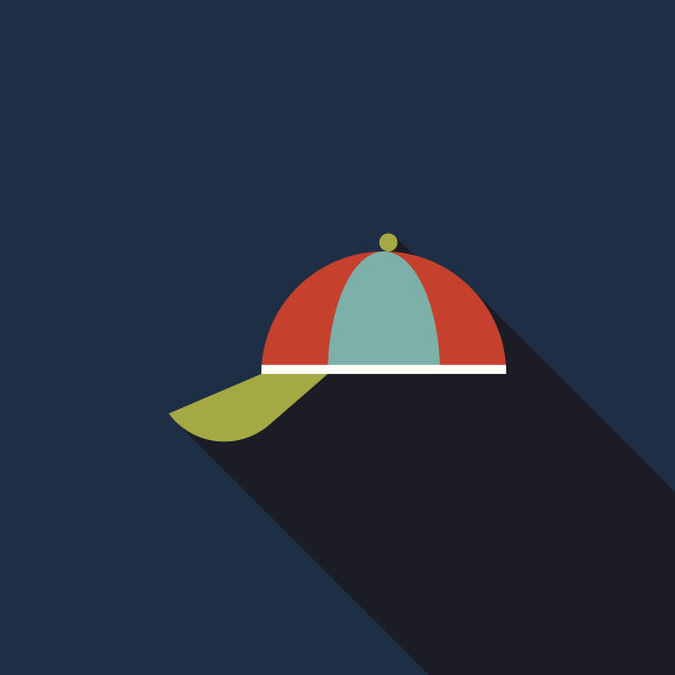 尖顶帽扁平图标与长影子图片下载