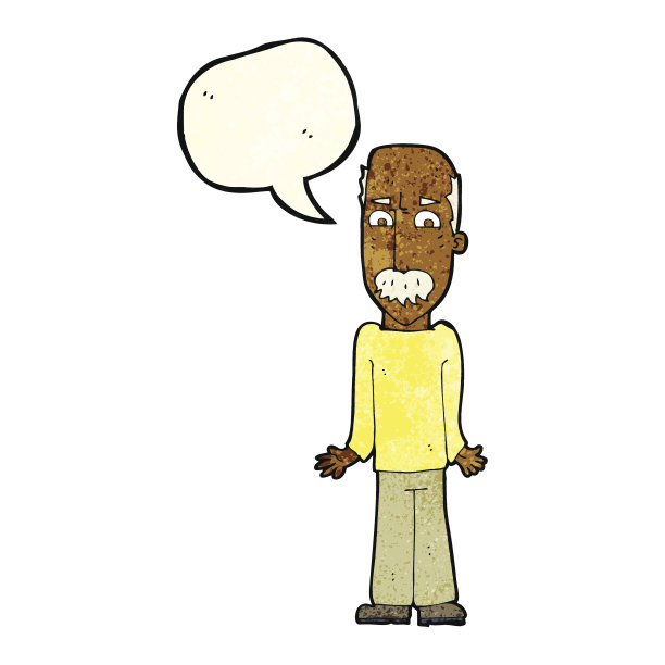 卡通爸爸耸耸肩，说话冒泡图片下载