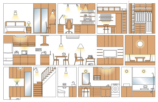 房子，布局，日式风格图片下载