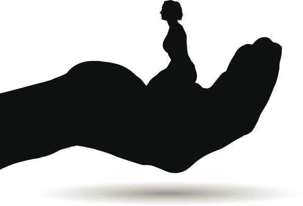 一个女人的矢量剪影。图片下载