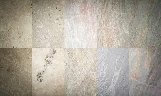 十种不同的米色大理石表面图片下载