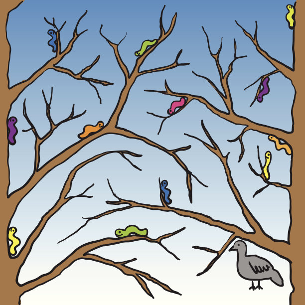 迷宫游戏鸟类和蠕虫图片下载