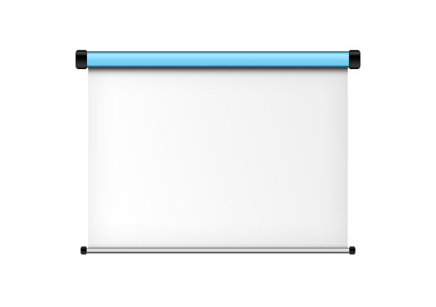 投影仪屏幕隔离在白色背景图片下载