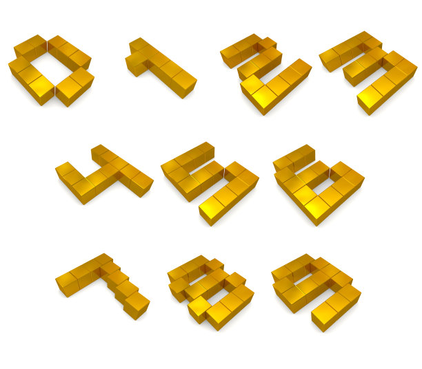 数字三维立方金图片下载