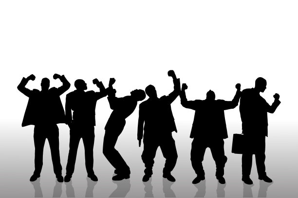 矢量剪影的商人。图片下载