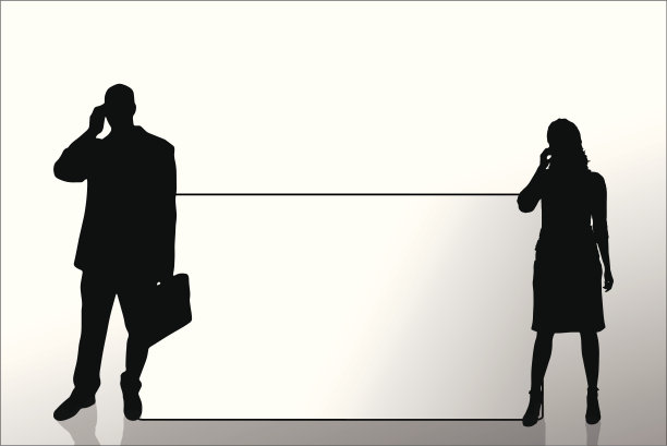 矢量剪影的商业人士。图片下载