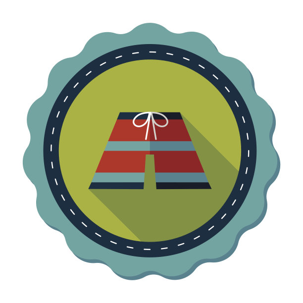 沙滩裤与长影子图标图片下载