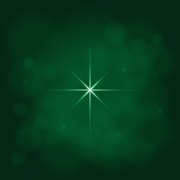 抽象的星星魔术光天空气泡模糊绿色毒药翡翠图片下载