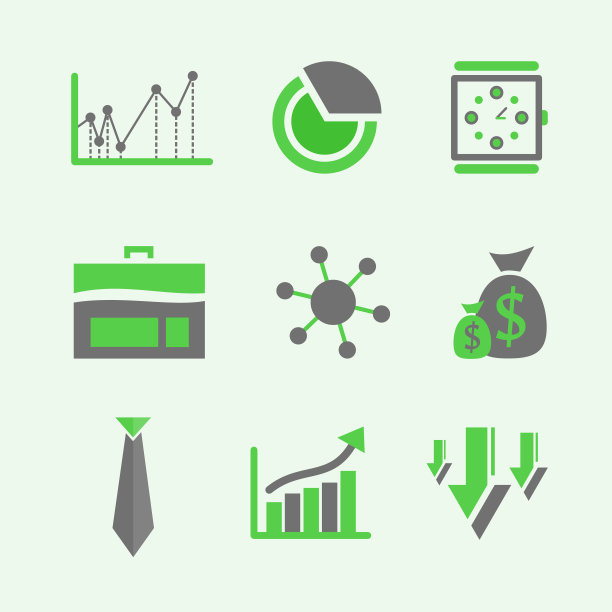 一组商业图标图片下载