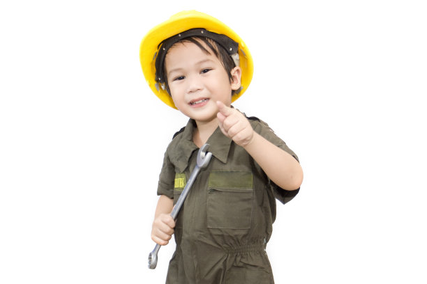 亚洲技工男孩与工具图片下载