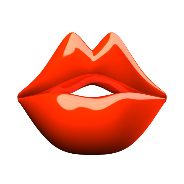 在白色的嘴唇上亲吻红色的嘴唇图片下载