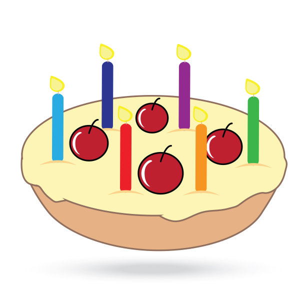 蛋糕和浆果孤立白色背景图片下载